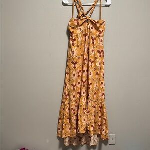 Aerie Floral Yellow Maxi Dress NWT